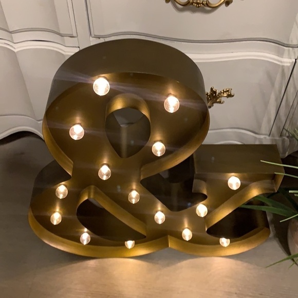 Marquee light threshold gold large‎ retro mid century modern home decor metal - Picture 6 of 16